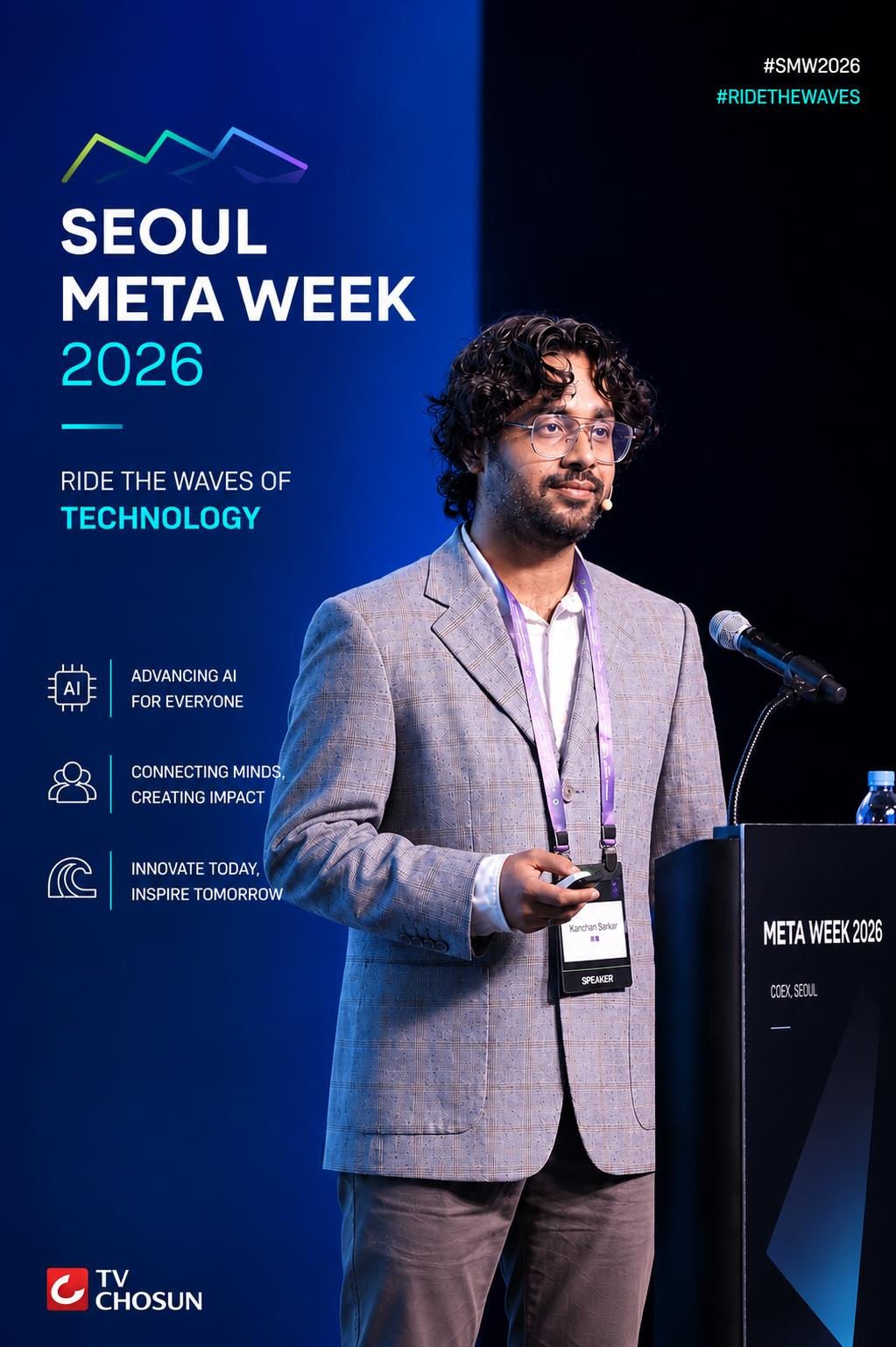 Kanchan Sarkar speaking at Seoul Meta Week 2026
